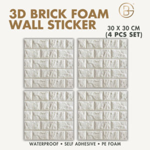 30x30CM 3D Brick Foam Wall Sticker Self Adhesive Wall Tile