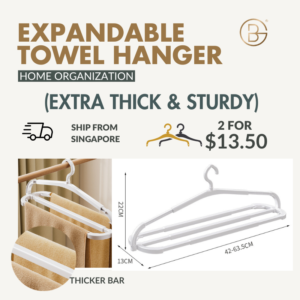Expandable Towel Hanger Foldable Space Saving Clothes Hanger