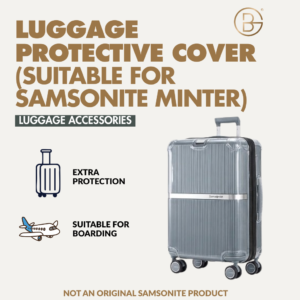 Luggage Protective Cover Suitable for Samsonite Minter Spinner | 55cm / 69cm | Transparent PVC | Expandable Zip
